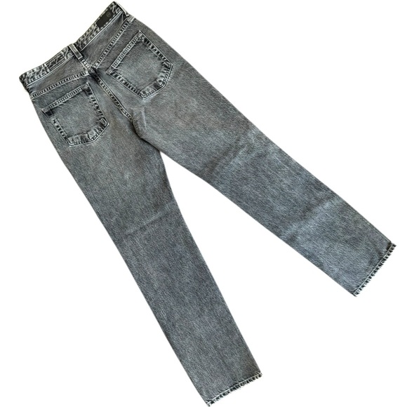 AG Mari High-Rise Slim Straight Jeans 26 Distortion Black Y2K Grunge 90s Denim - Picture 3 of 10